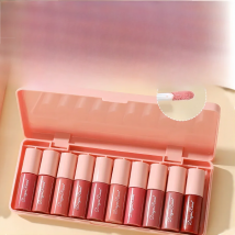 Set of 10 Shimmering Lip Glosses, Easy to Apply, Lip Glaze, Lipstick, Non-Stick Cup, Non-Fading, Moisturizing, Shiny Lip Gloss, Glass Lip, Shimmering Pearlescent Lip Gloss Set