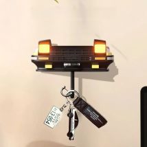 1/2/5Pcs Flashlight keychain AE86 Car Key Holder New Gift Wall Mounted Headlight Decor Creative Auto Decoration Key Organizer