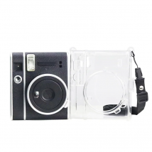 Clear Case for Fujifilm Instax Mini EVO Instant Film Camera Crystal Hard Shell Cover with Removable Shoulder Strap