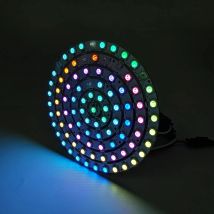 DC5V WS2812B Individul AddressabIe Led Ring 5050 RGB Round Lights Black White PCB 8 16 24 35 45 Pixels 3Pin Male Female Connect