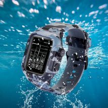 ShellBox IP68 Waterproof Case For Apple Watch 8 7 6 5 4 SE 45mm 44mm 42mm 40mm Armor Cover Diving Swim Outdoor Sport Anti-fall