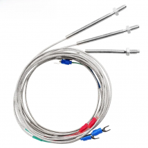 Thread M6 Screw Thermocouple VaneAims 0.5m 1m 2m 3m Type K J PT100 Probe Temperature Sensor 0-400℃ for PID Digital Thermostat