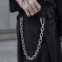 New Fashion Punk Hip-hop Trendy leather Belts Waist Chain Male Pants Chain Men women Jeans Silver Metal Clothing Accessories
