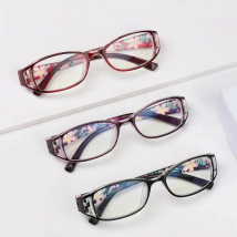 New Anti Blue Light Reading Glasses Men Women Fashion Print Flower Eyewear Ultralight Eye Protection Presbyopic Eyeglasses