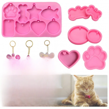 Dog Tag Bone Shaped Keychain Pendant Mold DIY Dog Tag Resin Mold Crystal Epoxy Silicone Mold Jewelry Making Casting Mould