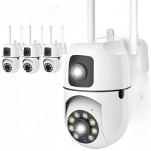 1-5PCS 4K WiFi Surveillance Cameras Dual Lens 8MP IP Camera Outdoor Security Protection Auto Tracking CCTV PTZ Cam YI IOT