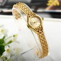 Golden Bracelet Watch For Women Small Dial Luxury Ladies Wristwatch Steel Elegant Quartz Female Clock Fashion Gift reloj mujer