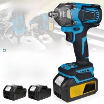 Gisam 1200N.M Torque Brushless Electric Impact Wrench 1/2 inch Cordless Wrench Screwdriver Power Tool for Makita 18V Battery Pin