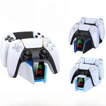 FC300 PS5 Controller Charger with RGB Light Dual Stand Charger Dock PS5 Controller charger Station Accessories for PlayStation 5