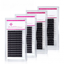 Genielash 4pcs/lot false mink individual eyelash extension for building lashes  premium  professional volume eyelash extension