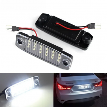 2pcs White LED License Plate Light Assemblies For 2011-2014 Hyundai Sonata YF i45 i40 Kona 2017-up OEM 925103F000,925013S100