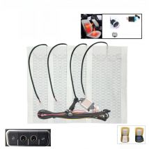 Car Seat Heater Universal 12V Carbon Fiber Fast Heating Heat Pads 3 Levels Dual round Control Switch With Harness Winter Warmer