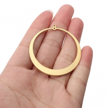 10pcs/lot Raw Brass Big Round Charms Circle Pendant Connector For DIY Earrings Necklace Jewelry Handmade Craft Making