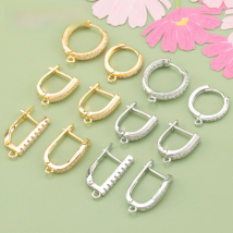 YEGUI M806,jewelry accessories,18k gold plated,0.3 microns, lobster clasp hooks,jewelry making,rhodium plated,10pcs/lot