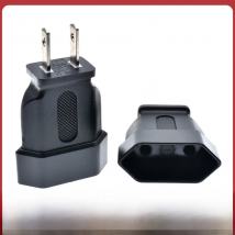 US 2-Flat pins Type A Travel Adpter,AC Power Plug Adapter European  CEE7/16 Receptacle to NEMA 1-15P 250V 10A