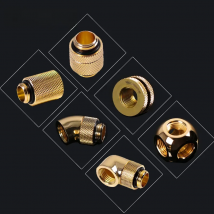 BARROW gold Version Metal Fitting Computer Connector use for Water Cooling System Extend Fitting 45-90 Angle Cable Adapter