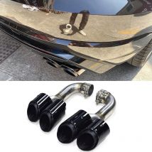 Autozubehör Quad Auspuffrohr für Volkswagen Touareg 2008-2014 schwarz Edelstahl Schall dämpfer