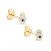 Aide 925 Sterling Silver Stud Earrings for Women Silver Pendientes Brincos Aretes Piercing Plam Zircon Earings Fine Jewelry Gift