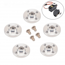 5PCS/10PCS LOT Aluminum Metal 25T Servo Arm Round type Disc Matal Horns For MG995 MG996R MG945 MG995 MG946 Rc Servos ACE Robot