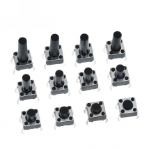 100/300pcs 6X6X5/4.3/5.5/6/7/8/9/10/13MM Tact Switch Push Button Switch 12V 4PIN DIP Micro Switch For TV/Toys/home use Button