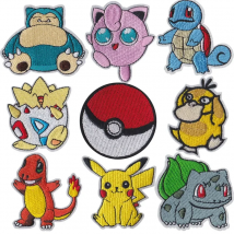 Pokemon Cloth Patch Pikachu Clothes Stickers Sew on Embroidery Patches Applique Iron on Clothing