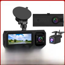 BEPOCAM 4K Dash Cam ZD59 3 Lens Front and Inside and Rear With WIFI Car Camera 3.16'' Screen Car DVR Night Vision Parking Mode