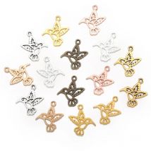 20pcs 7 Color Alloy animal bird Charms For necklace Pendant DIY Handmade Jewelry Accessories Making 17*19mm D571