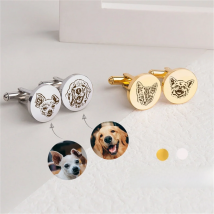 Custom Cuff Links Pet Portrait Personalized Photo Cufflinks Valentines Day Gift For Him Memorial Cuff Links Father Day Gift