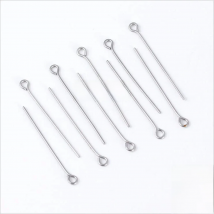 925 Sterling Silver 100pcs 14-70mm Heads Eye Flat Head Pin for Jewelry Making Findings Accessories Wholesale Earrings Supplies