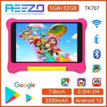 AEEZO TK707 Tablet per bambini 7′′ Android 12 Quad Core 5 GB RAM 32 GB ROM WiFi Batteria 5000 mAh Doppia fotocamera Regalo per bambini Software per bambini