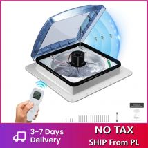 Ventilatore per camper a 10 velocità Sensore pioggia Telecomando Roulotte per camper Lucernario per camper Prese d'aria 12V Camper Veicolo Ventilatore elettrico per prese d'aria per camper