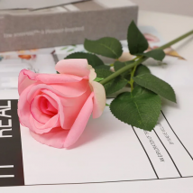 5pcs Single Branch Real Touch Moisturizing Rose Artificial Flower Decoration Home Bride Hand Hold Rose Fake Flower Wedding Decor
