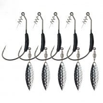 2pcs Offset Fishing Hooks Weighted Crank Hook With Spoon sequins Fishing Hook Fish Hooks Fit for Texas Rigs Fishing Tackle