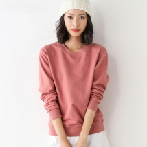 Women Sweatshirt 2025 Spring Autumn Multi-colors Fashion Korean O-neck Cotton Loose Womens Sweatshirts Vintage Solid Pullovers