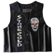 Steve Austin 3:16 Smoking Skull Vest Skull Vest Texas Rattlesnake New Austin 3:16 Smoking Skull Vest New Stone