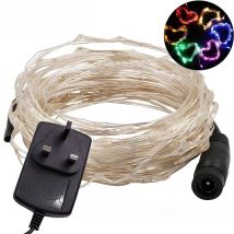 DC12V Micro Rice Wire Silver Fairy String Lights Xmas Garland Light Lamp for Christmas Party Wedding Decoration ourdoor 10m 20m