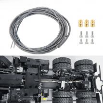 TRINOOD Differential Lock Line Cables with Brass Lead Column 820mm for Tamiya 1/14 RC Trailer Tractor Truck Car Upgrade Parts