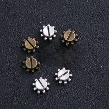 12pcs 11mm Two Color Steampunk Gear Jewelry Charms Zinc Alloy Trendy Cameo Small Gear Pendant Jewelry