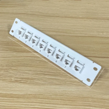 8 Port Straight-through CAT6 Patch Panel RJ45 Network Cable Adapter Keystone Jack Ethernet Distribution Frame UTP 19in D5QC