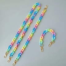 New Fashion Woman Bag Accessory Detachable Parts Chain Female Candy Resin Cute Strap Women Acrylic Shoulder Phone Handle Chain