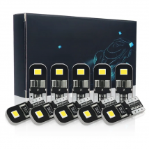 10Pcs W5W T10 LED Canbus Light Bulbs for Audi BMW VW Mercedes Car Interior Dome Light Trunk Lamp Auto Lights Error Free 12V