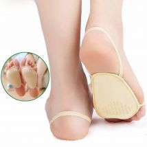Tcare 1Pair Thicken Women S No Show Socks Half Socks Toe Cover Invisible Non-Skid Sole Forefoot Pads Liner Pads