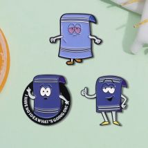 Blue Paper Figurine Decorative Brooch Perfect Gift For Friends And Family Fashionable Holiday Clothing Button Pin Badge