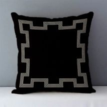 Cozy Cushion Cover Black Geometric printed European Retro home decorative Pillow case for sofa/bed square Pillowcase 45x45cm YLA