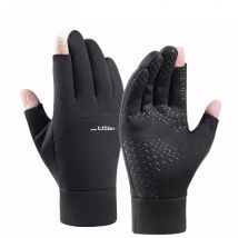 GTUBIKE Winter Fishing Men's Gloves Women Cycling Warm Anti-Slip Gloves for Fishing Sports Touch Screen Two Fingers Cut
