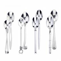 Popular Elegant Tea Spoons Dessert Spoons Stainless Steel Mirror Polish Flavour Spoon Stirring Scoops Handy Utensils Silverware