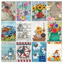 5D Diamond Painting Cartoon Flower Butterfly Full Round Diamond Embroidery Cross Stitch Mosaic Home Decoration Special Wholesale