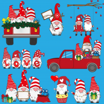 Christmas and Love Wishes Cartoon Gnomes Cutting Dies and Clear Stamps For DIY Scrapbooking/Card Making/Album Decorative Crafts