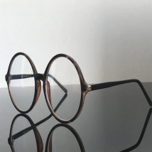 Oversize Vintage Round 58mm Tortoise Eyeglass Frames Rx able Full Rim Glasses