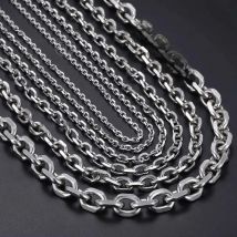 Davieslee Stainless Steel Necklace for Men Women Rolo Link Men's Chain Necklace Wholesale Jewelry 2.5/3/4/6/9mm DLKNM78